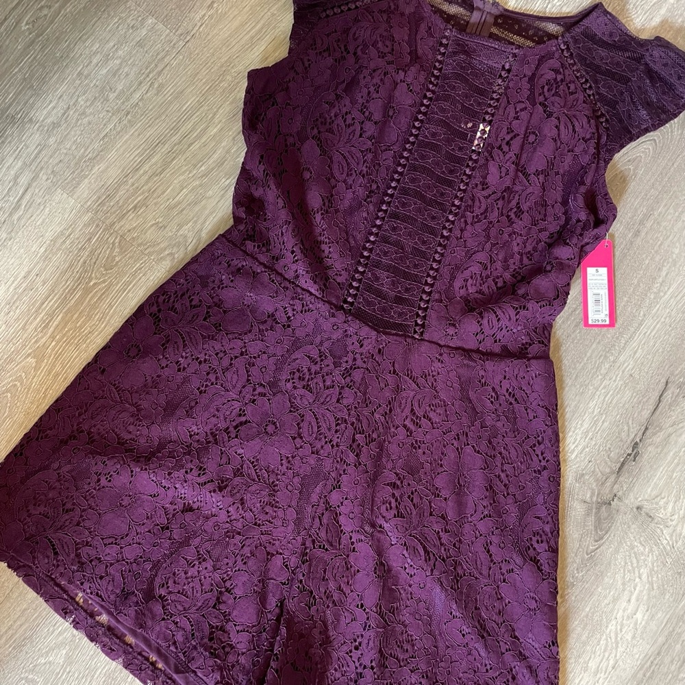 Deep purple lace shorts romper. Target. Small
